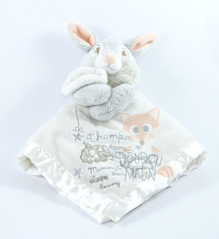 Baby comforter grey beige thumper mummys sleepy little bunny 